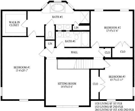 Fayette Modular Home Floor Plan Second Floor